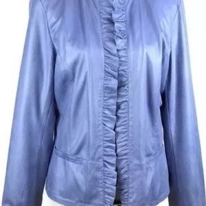 Chico’s Open ruffle Light Jacket\Blazer Sz 2